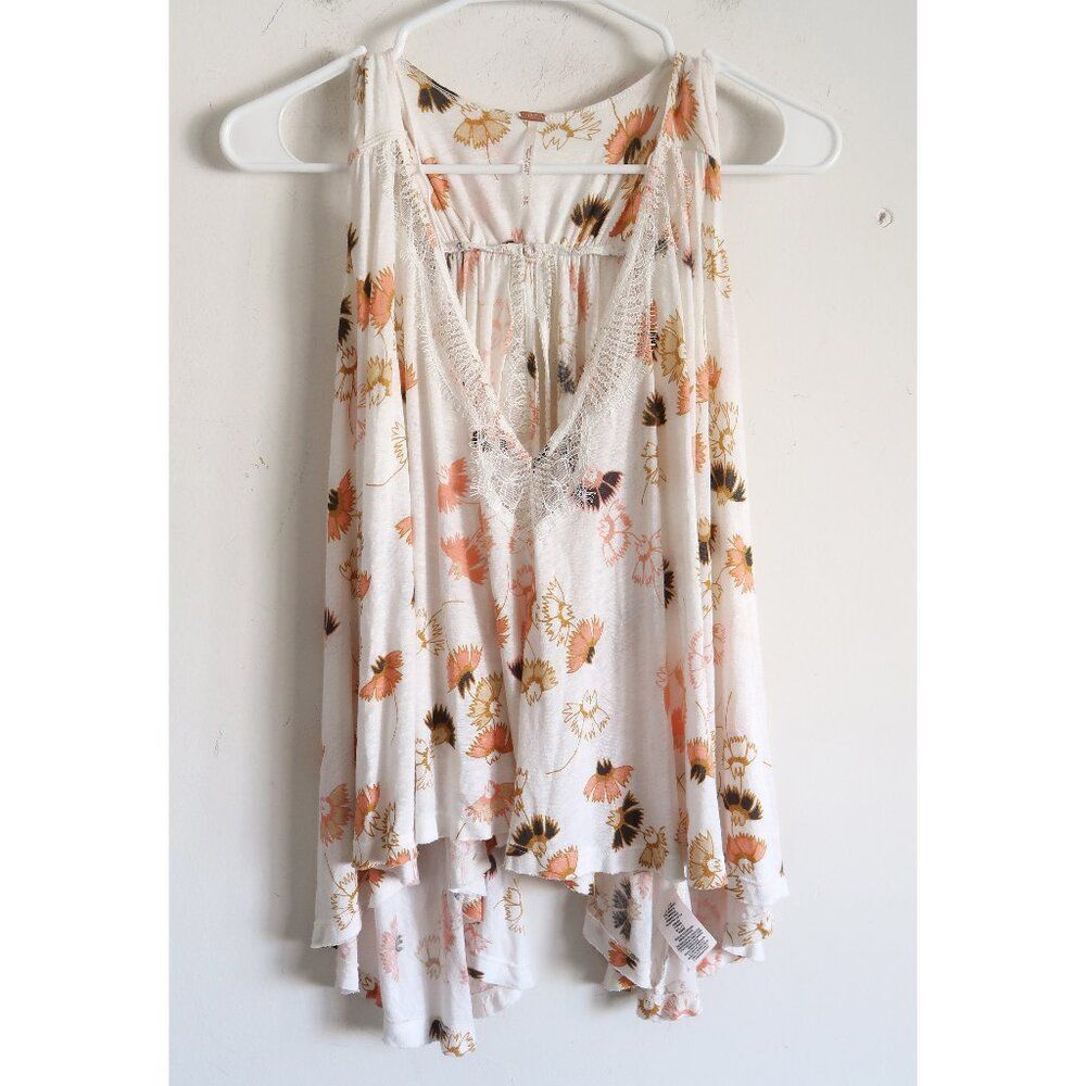 Free People Flowy Floral Top - Size XS